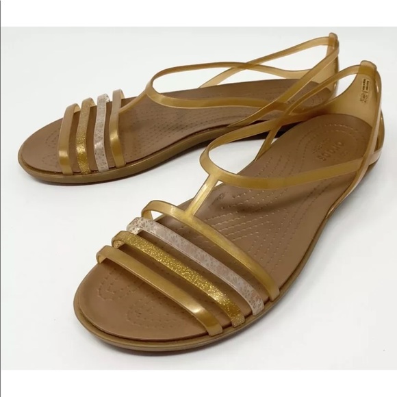 CROCS Shoes - CROCS, ISABELLA gold sandals